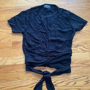 Modern Citizen Jude Cropped Tie-Front Top